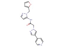 N-[1-(2-furylmethyl)-1H-pyrazol-5-yl]-2-(4-pyridin-4-yl-1H-pyrazol-1-yl)acetamide