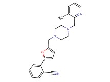 2-[5-({4-[(3-methyl-2-pyridinyl)methyl]-1-piperazinyl}methyl)-2-furyl]benzonitrile
