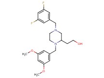 2-[4-(3,5-difluorobenzyl)-1-(3,5-dimethoxybenzyl)-2-piperazinyl]ethanol