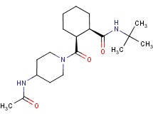 (1R*,2S*)-2-{[4-(acetylamino)piperidin-1-yl]carbonyl}-N-(tert-butyl)cyclohexanecarboxamide