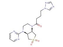 (4aR*,7aS*)-1-pyrimidin-2-yl-4-[4-(1H-1,2,4-triazol-1-yl)butanoyl]octahydrothieno[3,4-b]pyrazine 6,6-dioxide