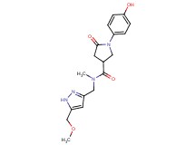 1-(4-hydroxyphenyl)-N-{[5-(methoxymethyl)-1H-pyrazol-3-yl]methyl}-N-methyl-5-oxopyrrolidine-3-carboxamide