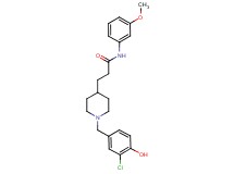 3-[1-(3-chloro-4-hydroxybenzyl)-4-piperidinyl]-N-(3-methoxyphenyl)propanamide