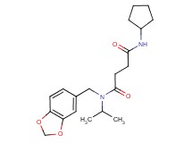 N-(1,3-benzodioxol-5-ylmethyl)-N'-cyclopentyl-N-isopropylsuccinamide