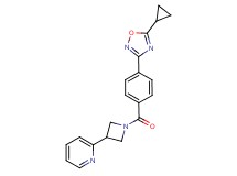 2-{1-[4-(5-cyclopropyl-1,2,4-oxadiazol-3-yl)benzoyl]azetidin-3-yl}pyridine