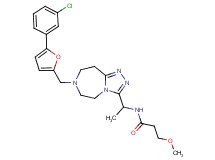 N-[1-(7-{[5-(3-chlorophenyl)-2-furyl]methyl}-6,7,8,9-tetrahydro-5H-[1,2,4]triazolo[4,3-d][1,4]diazepin-3-yl)ethyl]-3-methoxypropanamide