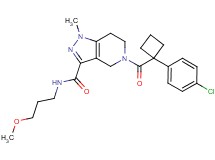 5-{[1-(4-chlorophenyl)cyclobutyl]carbonyl}-N-(3-methoxypropyl)-1-methyl-4,5,6,7-tetrahydro-1H-pyrazolo[4,3-c]pyridine-3-carboxamide