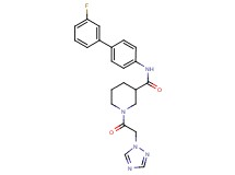 N-(3'-fluoro-4-biphenylyl)-1-(1H-1,2,4-triazol-1-ylacetyl)-3-piperidinecarboxamide