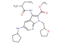 methyl 5-(cyclopentylamino)-3-[(2-methylbutanoyl)amino]-1-(tetrahydro-2-furanylmethyl)-1H-pyrrolo[2,3-b]pyridine-2-carboxylate