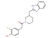 4-{2-[3-(1H-benzimidazol-2-ylmethyl)-1-piperidinyl]-2-oxoethyl}-2-fluorophenol