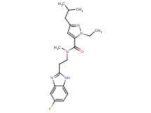 1-ethyl-N-[2-(5-fluoro-1H-benzimidazol-2-yl)ethyl]-3-isobutyl-N-methyl-1H-pyrazole-5-carboxamide