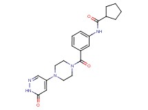 N-(3-{[4-(6-oxo-1,6-dihydropyridazin-4-yl)piperazin-1-yl]carbonyl}phenyl)cyclopentanecarboxamide