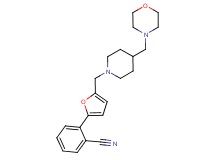 2-(5-{[4-(4-morpholinylmethyl)-1-piperidinyl]methyl}-2-furyl)benzonitrile