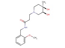 3-[(3S*,4R*)-3,4-dihydroxy-4-methylpiperidin-1-yl]-N-(2-methoxybenzyl)propanamide