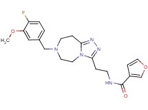 N-{2-[7-(4-fluoro-3-methoxybenzyl)-6,7,8,9-tetrahydro-5H-[1,2,4]triazolo[4,3-d][1,4]diazepin-3-yl]ethyl}-3-furamide