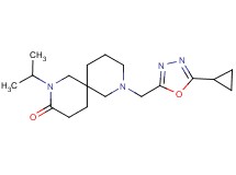 8-[(5-cyclopropyl-1,3,4-oxadiazol-2-yl)methyl]-2-isopropyl-2,8-diazaspiro[5.5]undecan-3-one