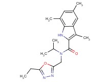 N-[(5-ethyl-1,3,4-oxadiazol-2-yl)methyl]-N-isopropyl-3,5,7-trimethyl-1H-indole-2-carboxamide