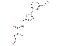 N-{[2-(3-methoxyphenyl)-1,3-thiazol-5-yl]methyl}-5-oxo-2,5-dihydro-1H-pyrazole-3-carboxamide