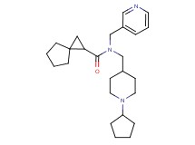 N-[(1-cyclopentyl-4-piperidinyl)methyl]-N-(3-pyridinylmethyl)spiro[2.4]heptane-1-carboxamide