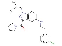 N-[2-(3-chlorophenyl)ethyl]-1-isobutyl-3-(1-pyrrolidinylcarbonyl)-4,5,6,7-tetrahydro-1H-indazol-5-amine