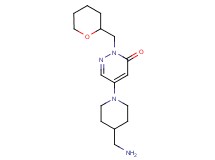 5-[4-(aminomethyl)-1-piperidinyl]-2-(tetrahydro-2H-pyran-2-ylmethyl)-3(2H)-pyridazinone trifluoroacetate