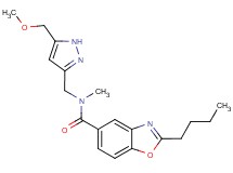 2-butyl-N-{[5-(methoxymethyl)-1H-pyrazol-3-yl]methyl}-N-methyl-1,3-benzoxazole-5-carboxamide