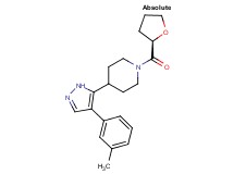 4-[4-(3-methylphenyl)-1H-pyrazol-5-yl]-1-[(2R)-tetrahydrofuran-2-ylcarbonyl]piperidine