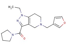 1-ethyl-5-(3-furylmethyl)-3-(1-pyrrolidinylcarbonyl)-4,5,6,7-tetrahydro-1H-pyrazolo[4,3-c]pyridine