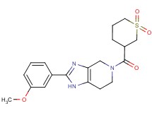5-[(1,1-dioxidotetrahydro-2H-thiopyran-3-yl)carbonyl]-2-(3-methoxyphenyl)-4,5,6,7-tetrahydro-1H-imidazo[4,5-c]pyridine