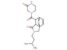 (3aR*,6S*)-2-(3-methylbutyl)-7-[(3-oxopiperazin-1-yl)carbonyl]-2,3,7,7a-tetrahydro-3a,6-epoxyisoindol-1(6H)-one