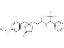 3-[2-(2-fluoro-4-methoxybenzyl)-5-oxo-2-pyrrolidinyl]-N-[2,2,2-trifluoro-1-(2-pyridinyl)ethyl]propanamide
