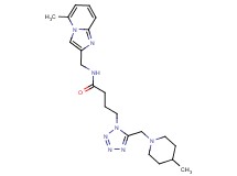 N-[(5-methylimidazo[1,2-a]pyridin-2-yl)methyl]-4-{5-[(4-methyl-1-piperidinyl)methyl]-1H-tetrazol-1-yl}butanamide