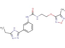 N-[3-(5-ethyl-4H-1,2,4-triazol-3-yl)phenyl]-N'-{2-[(4-methyl-1,2,5-oxadiazol-3-yl)oxy]ethyl}urea