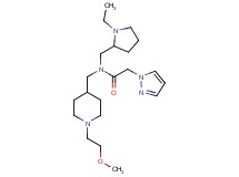 N-[(1-ethyl-2-pyrrolidinyl)methyl]-N-{[1-(2-methoxyethyl)-4-piperidinyl]methyl}-2-(1H-pyrazol-1-yl)acetamide