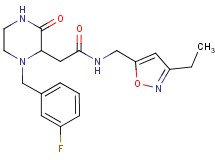 N-[(3-ethyl-5-isoxazolyl)methyl]-2-[1-(3-fluorobenzyl)-3-oxo-2-piperazinyl]acetamide