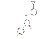 4-[(6-cyclopropylpyrimidin-4-yl)amino]-1-(4-fluorophenyl)pyrrolidin-2-one