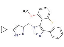 5-cyclopropyl-3-{[5-(2-fluoro-6-methoxyphenyl)-4-phenyl-1H-imidazol-1-yl]methyl}-1H-pyrazole