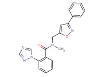 N-methyl-N-[(3-phenyl-5-isoxazolyl)methyl]-2-(1H-1,2,4-triazol-1-yl)benzamide