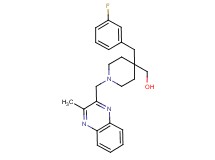 {4-(3-fluorobenzyl)-1-[(3-methyl-2-quinoxalinyl)methyl]-4-piperidinyl}methanol