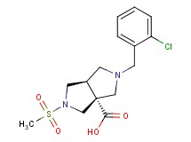 (3aR*,6aR*)-2-(2-chlorobenzyl)-5-(methylsulfonyl)hexahydropyrrolo[3,4-c]pyrrole-3a(1H)-carboxylic acid
