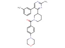 4-[4-({3-[2-methyl-5-(3-methylphenyl)-4-pyrimidinyl]-1-piperidinyl}carbonyl)phenyl]morpholine