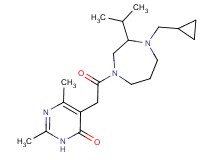 5-{2-[4-(cyclopropylmethyl)-3-isopropyl-1,4-diazepan-1-yl]-2-oxoethyl}-2,6-dimethyl-4(3H)-pyrimidinone