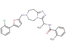 N-[1-(7-{[5-(2-chlorophenyl)-2-furyl]methyl}-6,7,8,9-tetrahydro-5H-[1,2,4]triazolo[4,3-d][1,4]diazepin-3-yl)ethyl]-2-methylbenzamide