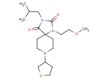 3-isobutyl-1-(2-methoxyethyl)-8-(tetrahydro-3-thienyl)-1,3,8-triazaspiro[4.5]decane-2,4-dione
