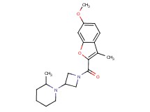 1-{1-[(6-methoxy-3-methyl-1-benzofuran-2-yl)carbonyl]-3-azetidinyl}-2-methylpiperidine