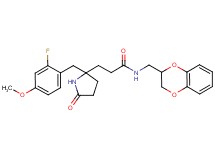 N-(2,3-dihydro-1,4-benzodioxin-2-ylmethyl)-3-[2-(2-fluoro-4-methoxybenzyl)-5-oxo-2-pyrrolidinyl]propanamide