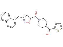 (1-{[3-(1-naphthylmethyl)-4,5-dihydro-5-isoxazolyl]carbonyl}-4-piperidinyl)(2-thienyl)methanol
