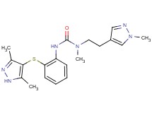 N'-{2-[(3,5-dimethyl-1H-pyrazol-4-yl)thio]phenyl}-N-methyl-N-[2-(1-methyl-1H-pyrazol-4-yl)ethyl]urea