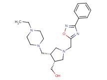 {(3R*,4R*)-4-[(4-ethylpiperazin-1-yl)methyl]-1-[(3-phenyl-1,2,4-oxadiazol-5-yl)methyl]pyrrolidin-3-yl}methanol