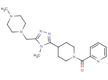 1-methyl-4-({4-methyl-5-[1-(pyridin-2-ylcarbonyl)piperidin-4-yl]-4H-1,2,4-triazol-3-yl}methyl)piperazine